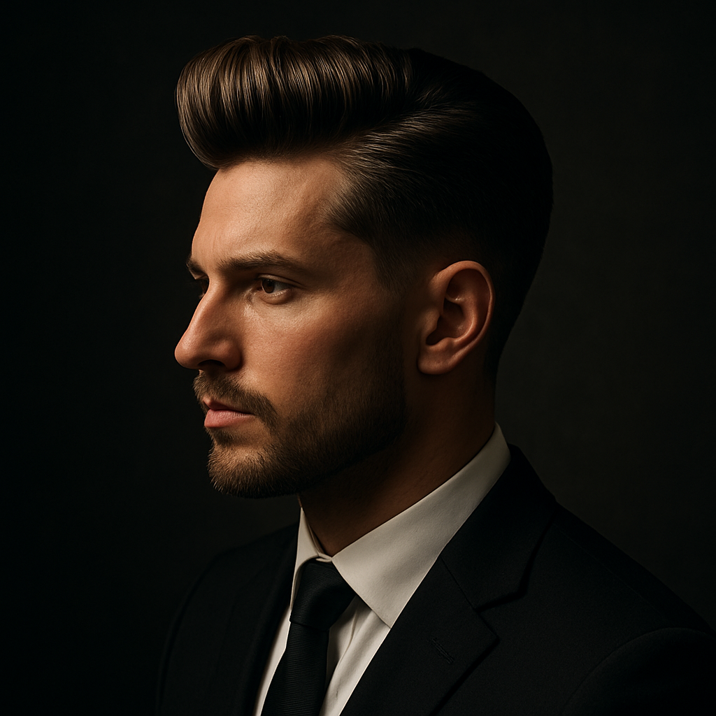 Klasik pompadur saç stili